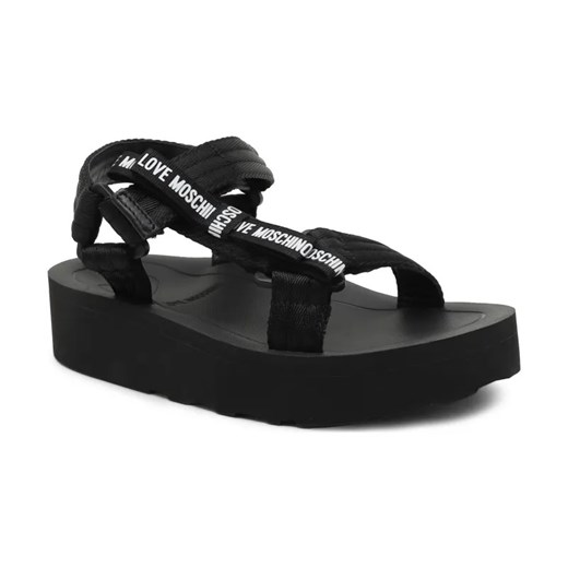Love Moschino Sandały | z dodatkiem skóry ze sklepu Gomez Fashion Store w kategorii Sandały damskie - zdjęcie 184307227