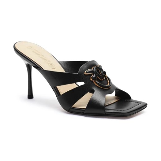 Pinko Skórzane klapki na szpilce LISA 04 ze sklepu Gomez Fashion Store w kategorii Klapki damskie - zdjęcie 184307689