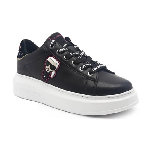 Karl Lagerfeld Skórzane sneakersy KAPRI Ikon Rhinestone Tab ze sklepu Gomez Fashion Store w kategorii Buty sportowe damskie - zdjęcie 184307816