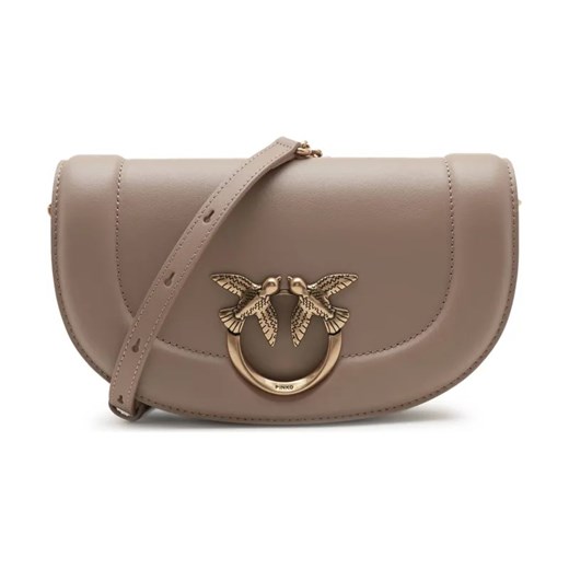 Pinko Skórzana torebka na ramię ROUND CLICK BAGUETTE MINI VITE ze sklepu Gomez Fashion Store w kategorii Listonoszki - zdjęcie 184307998