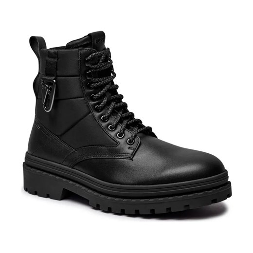 BOSS BLACK Skórzane trapery Nebular_Halb_ltnyhw ze sklepu Gomez Fashion Store w kategorii Buty zimowe męskie - zdjęcie 184308249