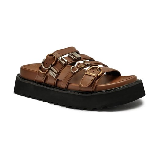 Pinko Skórzane klapki KATE 02 ze sklepu Gomez Fashion Store w kategorii Klapki damskie - zdjęcie 184308319