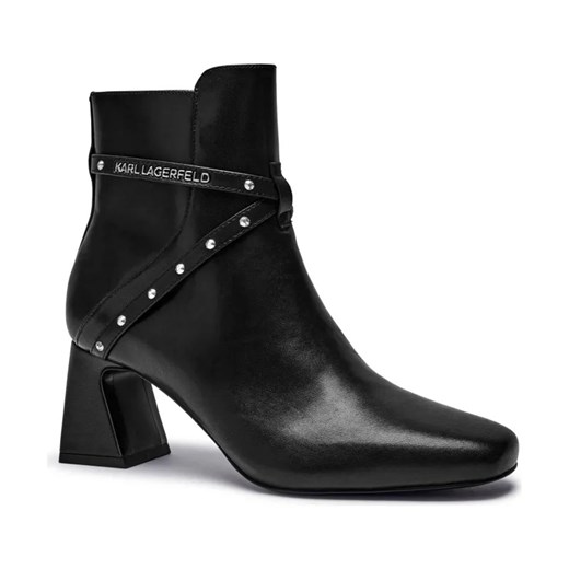 Karl Lagerfeld Skórzane botki na słupku BEATA Karl Lagerfeld 37 promocyjna cena Gomez Fashion Store