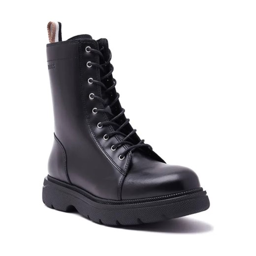 BOSS BLACK Skórzane botki Jacob LaceUp-C ze sklepu Gomez Fashion Store w kategorii Workery damskie - zdjęcie 184308417