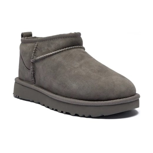 UGG Skórzane śniegowce CLASSIC ultra mini | z dodatkiem wełny ze sklepu Gomez Fashion Store w kategorii Śniegowce damskie - zdjęcie 184308467