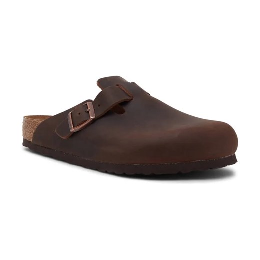 Birkenstock Skórzane klapki Boston LEOI Habana ze sklepu Gomez Fashion Store w kategorii Klapki męskie - zdjęcie 184308598