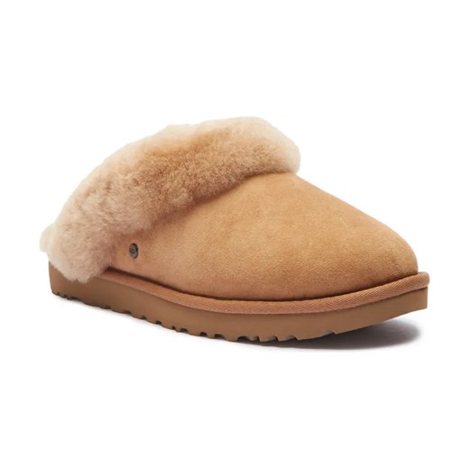 UGG Skórzane obuwie domowe CLASSIC SLIPPER II | z dodatkiem wełny ze sklepu Gomez Fashion Store w kategorii Kapcie damskie - zdjęcie 184308697