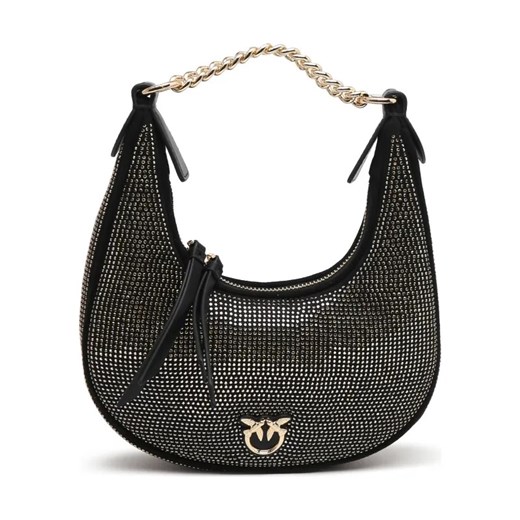 Pinko Hobo BRIOCHE MINI MICROFIBRA+S | z dodatkiem skóry ze sklepu Gomez Fashion Store w kategorii Torebki hobo - zdjęcie 184308737