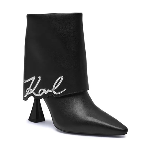 Karl Lagerfeld Skórzane botki na szpilce DEBUT II ze sklepu Gomez Fashion Store w kategorii Botki - zdjęcie 184308838