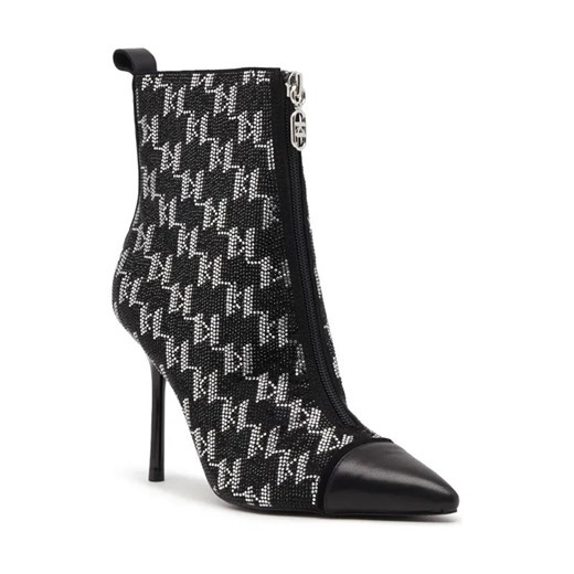 Karl Lagerfeld Botki SARABANDE II Ankle Monogram | z dodatkiem skóry ze sklepu Gomez Fashion Store w kategorii Botki - zdjęcie 184309177
