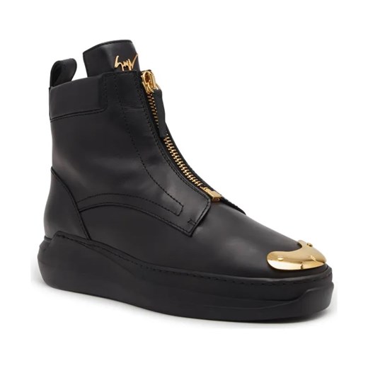 Giuseppe Zanotti Skórzane buty CR SMAUG LOGOBALL ze sklepu Gomez Fashion Store w kategorii Buty zimowe męskie - zdjęcie 184309449