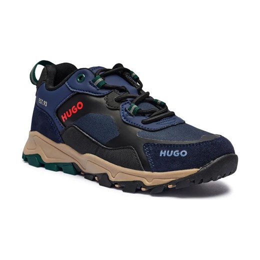 HUGO KIDS Sneakersy | z dodatkiem skóry ze sklepu Gomez Fashion Store w kategorii Buty sportowe dziecięce - zdjęcie 184309507