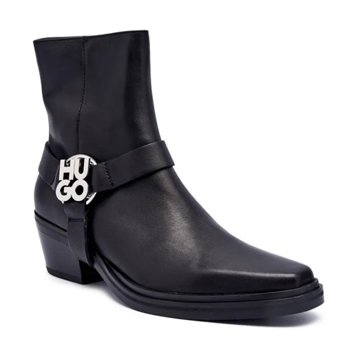 HUGO Skórzane kowbojki Kody_Bootie_LT ze sklepu Gomez Fashion Store w kategorii Botki - zdjęcie 184309976