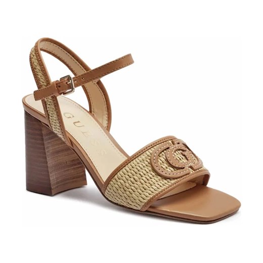Guess Sandały na słupku GRATO | z dodatkiem skóry ze sklepu Gomez Fashion Store w kategorii Sandały damskie - zdjęcie 184309979