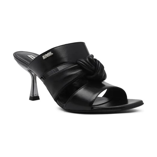 Karl Lagerfeld Skórzane klapki PANACHE TRIPLE STRAP ze sklepu Gomez Fashion Store w kategorii Klapki damskie - zdjęcie 184310069