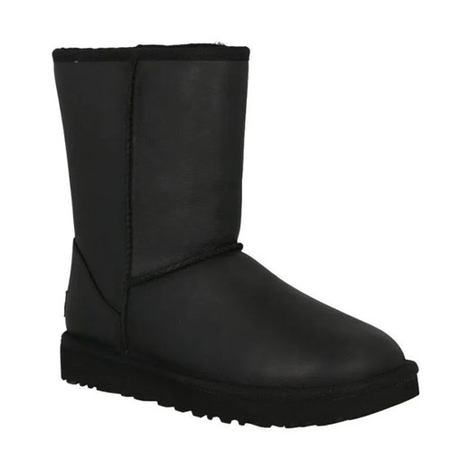 UGG Skórzane śniegowce W CLASSIC SHORT LEATHER | z dodatkiem wełny ze sklepu Gomez Fashion Store w kategorii Śniegowce damskie - zdjęcie 184310328