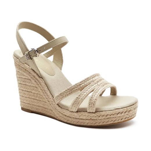 Tommy Hilfiger Koturny ESSENTIAL BASIC WEDGE SANDAL | z dodatkiem skóry Tommy Hilfiger 41 wyprzedaż Gomez Fashion Store