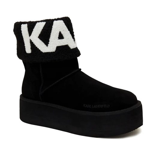 Karl Lagerfeld Skórzane śniegowce THERMO Karl Logo ze sklepu Gomez Fashion Store w kategorii Śniegowce damskie - zdjęcie 184310459