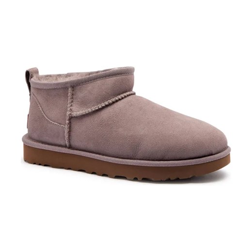 UGG Skórzane śniegowce CLASSIC ultra mini | z dodatkiem wełny ze sklepu Gomez Fashion Store w kategorii Śniegowce damskie - zdjęcie 184310746