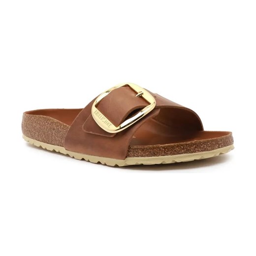 Birkenstock Skórzane klapki Madrid Big Buckle LEOI ze sklepu Gomez Fashion Store w kategorii Klapki damskie - zdjęcie 184310808