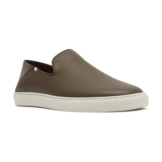 BOSS BLACK Skórzane slip on REY_Slon_lt ze sklepu Gomez Fashion Store w kategorii Trampki męskie - zdjęcie 184310839