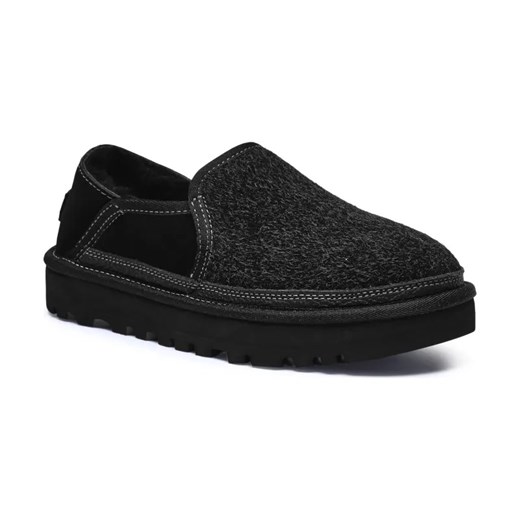 UGG Skórzane mule HAYDEN | z dodatkiem wełny ze sklepu Gomez Fashion Store w kategorii Kapcie męskie - zdjęcie 184311169
