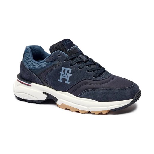 Tommy Hilfiger Skórzane sneakersy M RUNNER X VENTILE MIX ze sklepu Gomez Fashion Store w kategorii Buty sportowe męskie - zdjęcie 184311176
