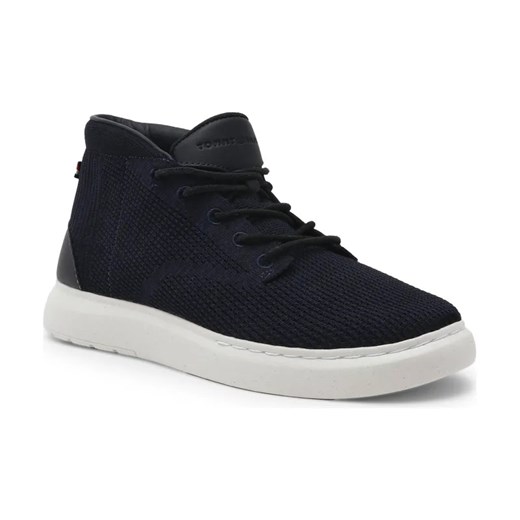 Tommy Hilfiger Sneakersy HILFIGER KNIT HYBRID BOOT | z dodatkiem skóry ze sklepu Gomez Fashion Store w kategorii Buty sportowe męskie - zdjęcie 184311328
