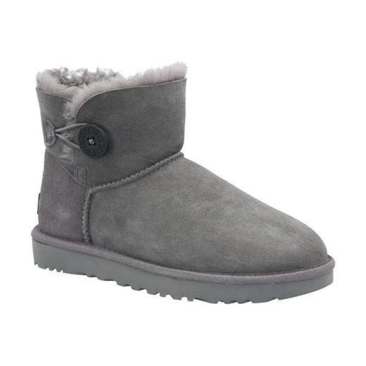 UGG Skórzane śniegowce Mini Bailey Button II | z dodatkiem wełny ze sklepu Gomez Fashion Store w kategorii Śniegowce damskie - zdjęcie 184311357