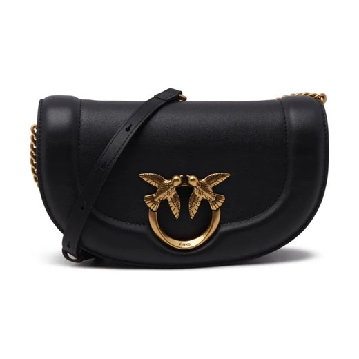 Pinko Skórzana torebka na ramię ROUND CLICK BAGUETTE MINI VITE ze sklepu Gomez Fashion Store w kategorii Listonoszki - zdjęcie 184311436