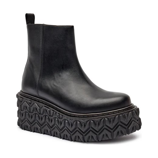 Patrizia Pepe Skórzane botki na platformie STIVALI ze sklepu Gomez Fashion Store w kategorii Botki - zdjęcie 184311447