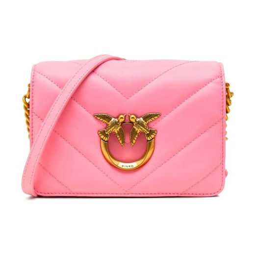 Pinko Skórzana torebka na ramię LOVE CLICK MINI SHEEP NAPPA BI Pinko One Size Gomez Fashion Store okazja