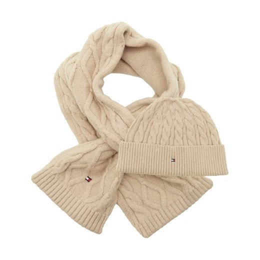 Tommy Hilfiger Szal + czapka | z dodatkiem wełny ze sklepu Gomez Fashion Store w kategorii Czapki dziecięce - zdjęcie 184311799