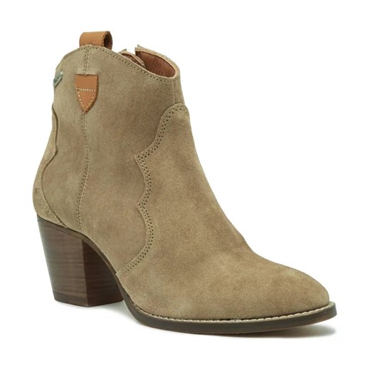 Pepe Jeans London Skórzane botki LUNA SAND ze sklepu Gomez Fashion Store w kategorii Botki - zdjęcie 184311849