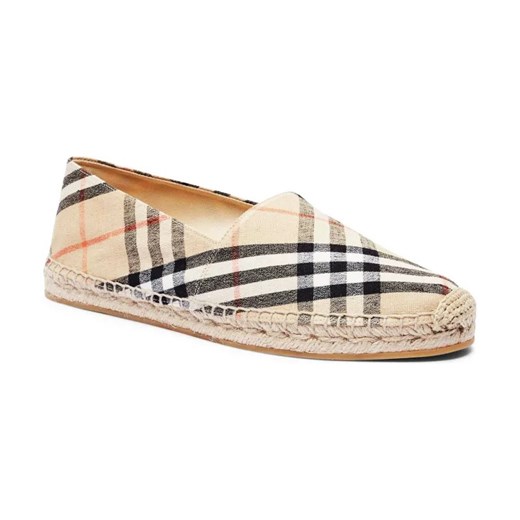 Burberry Espadryle Check Mews | z dodatkiem skóry ze sklepu Gomez Fashion Store w kategorii Espadryle męskie - zdjęcie 184312065