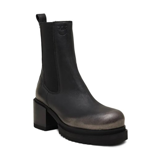 Pinko Skórzane sztyblety PARRY TRONCHETTO ze sklepu Gomez Fashion Store w kategorii Botki - zdjęcie 184312395