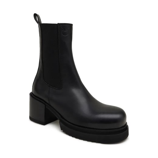 Pinko Skórzane sztyblety PARRY TRONCHETTO ze sklepu Gomez Fashion Store w kategorii Botki - zdjęcie 184312568