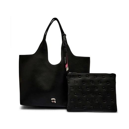 Karl Lagerfeld Shopperka + saszetka Ikon Grainy Soft ze sklepu Gomez Fashion Store w kategorii Torby Shopper bag - zdjęcie 184312739