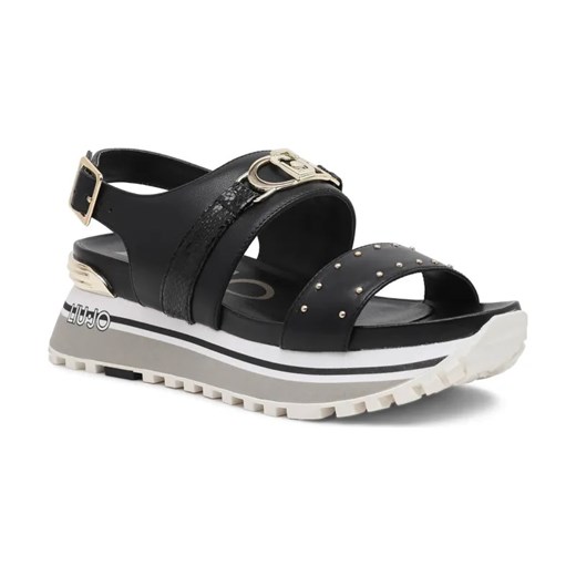 Liu Jo Skórzane sandały MAXI WONDER ze sklepu Gomez Fashion Store w kategorii Sandały damskie - zdjęcie 184312838