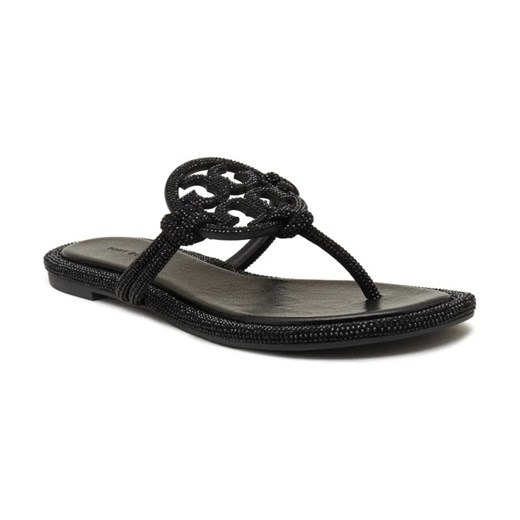 TORY BURCH Skórzane japonki MILLER KNOTTED PAVE Tory Burch 40 Gomez Fashion Store