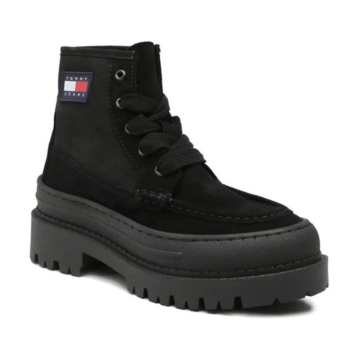 Tommy Jeans Skórzane botki FOXING LACE UP BOOT ze sklepu Gomez Fashion Store w kategorii Workery damskie - zdjęcie 184312915