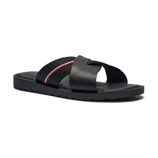 Tommy Hilfiger Skórzane klapki CRISS ze sklepu Gomez Fashion Store w kategorii Klapki męskie - zdjęcie 184312938