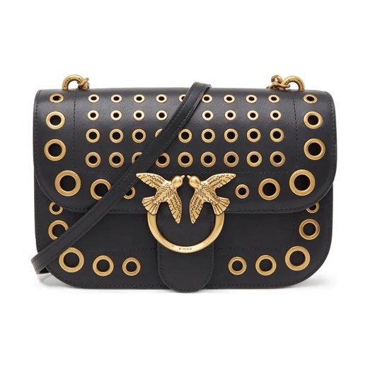 Pinko Skórzana torebka na ramię LOVE BELL CLASSIC VITELLO SETA ze sklepu Gomez Fashion Store w kategorii Listonoszki - zdjęcie 184312948