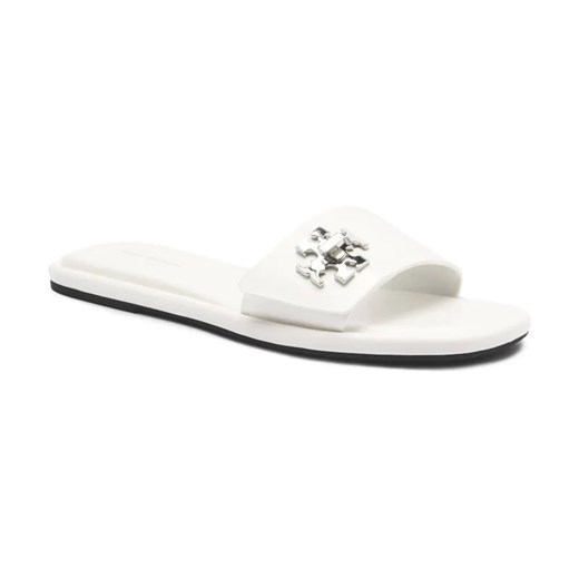 TORY BURCH Skórzane klapki T LOCK ze sklepu Gomez Fashion Store w kategorii Klapki damskie - zdjęcie 184313448