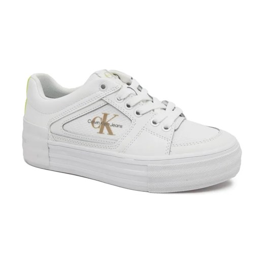 Calvin Klein Jeans Sneakersy VULC FLATFORM BOLD FLUO CONTR | z dodatkiem skóry ze sklepu Gomez Fashion Store w kategorii Buty sportowe damskie - zdjęcie 184313559