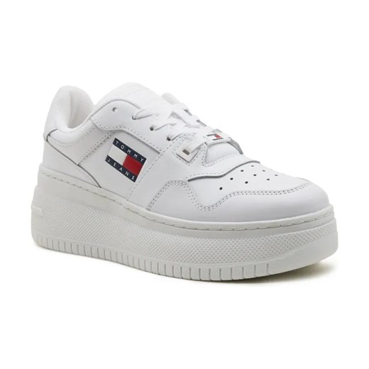 Tommy Jeans Skórzane sneakersy TJW RETRO BASKET FLATFORM ESS ze sklepu Gomez Fashion Store w kategorii Buty sportowe damskie - zdjęcie 184313609