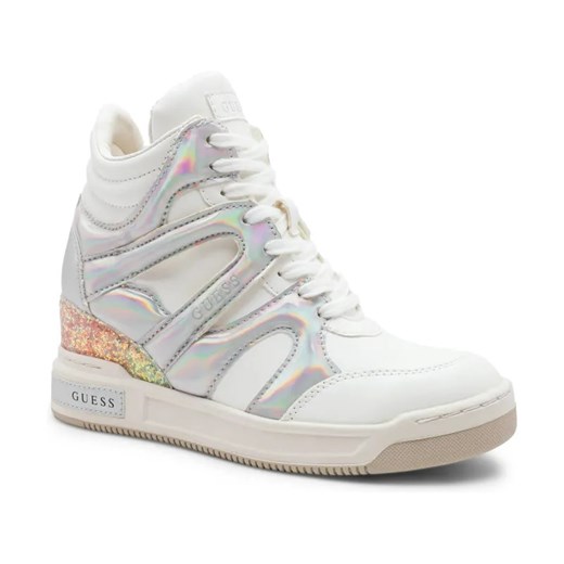 Guess Sneakersy LISA | z dodatkiem skóry ze sklepu Gomez Fashion Store w kategorii Buty sportowe damskie - zdjęcie 184313689