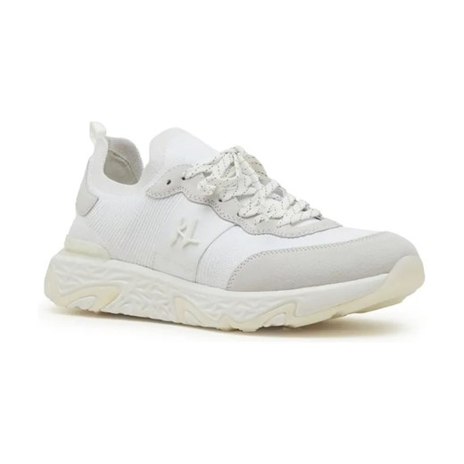 Karl Lagerfeld Skórzane sneakersy BLAZE Monogram KC Knit Mix ze sklepu Gomez Fashion Store w kategorii Buty sportowe męskie - zdjęcie 184314077