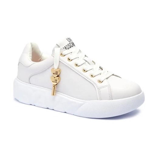 Love Moschino Skórzane sneakersy ze sklepu Gomez Fashion Store w kategorii Buty sportowe damskie - zdjęcie 184314129