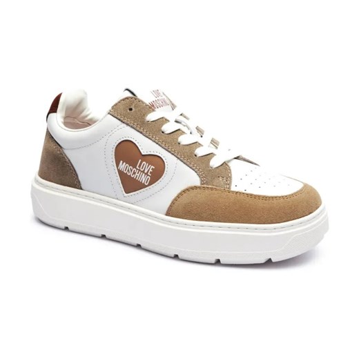 Love Moschino Skórzane sneakersy BOLD40 ze sklepu Gomez Fashion Store w kategorii Buty sportowe damskie - zdjęcie 184314138